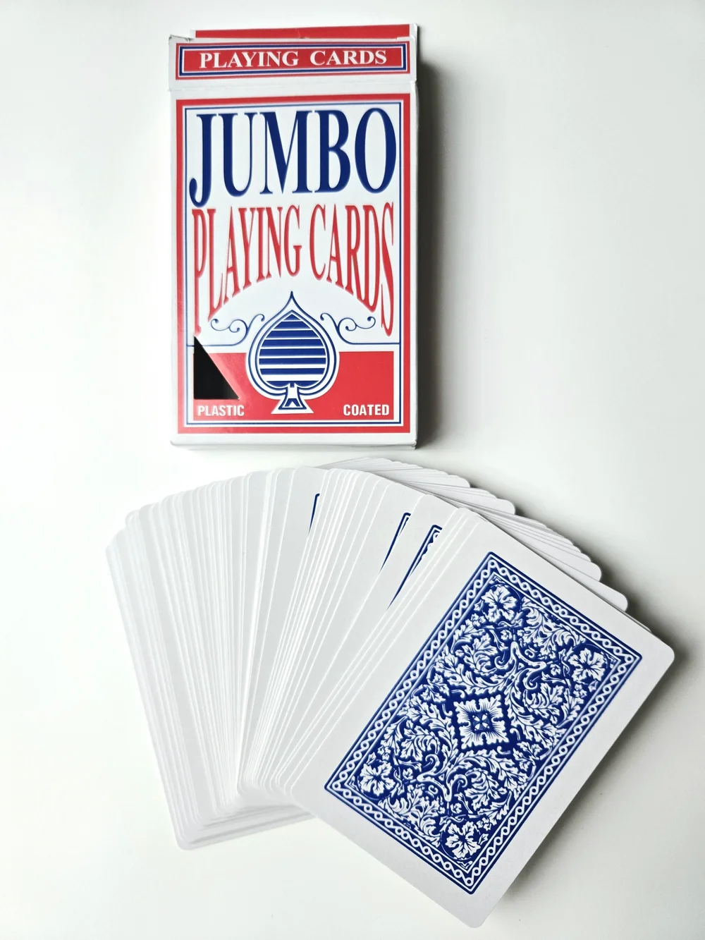 Jumbo Playing Cards Full Deck Plastic Coated NWT